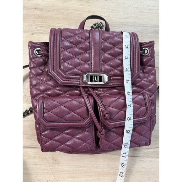 Rebecca Minkoff plum purple quilted leather backpack - Picture 8 of 8